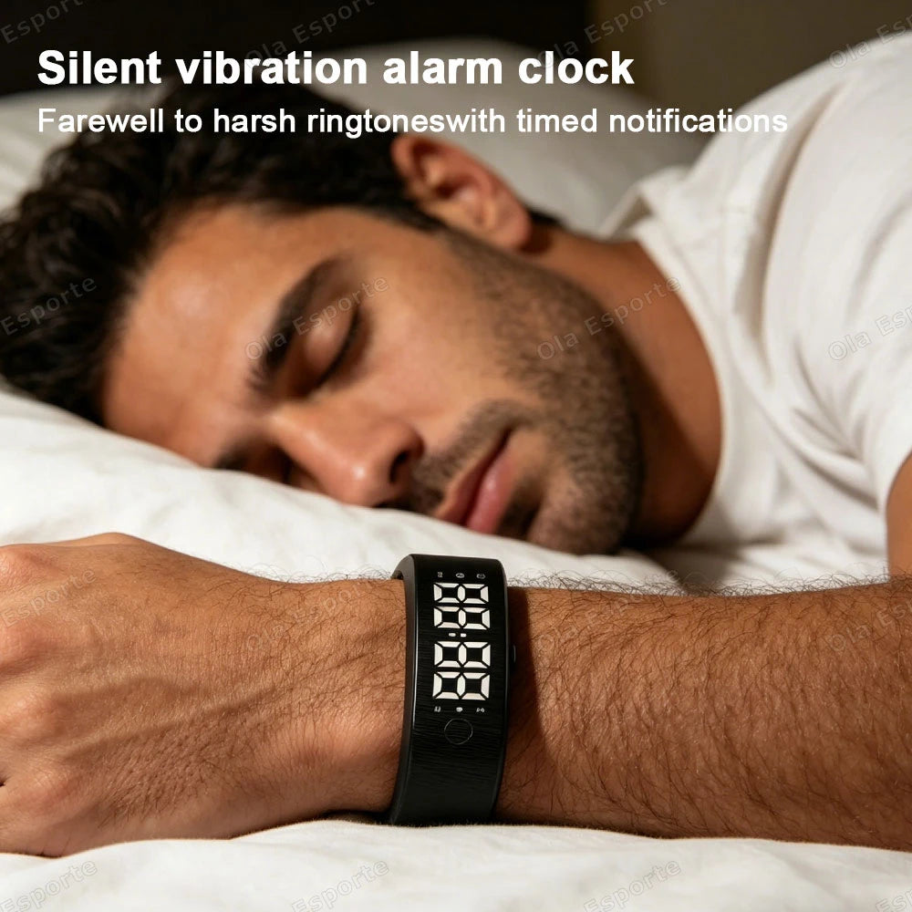 Rinoza SilentWake™ - Vibrating Alarm Wristband for Peaceful Mornings