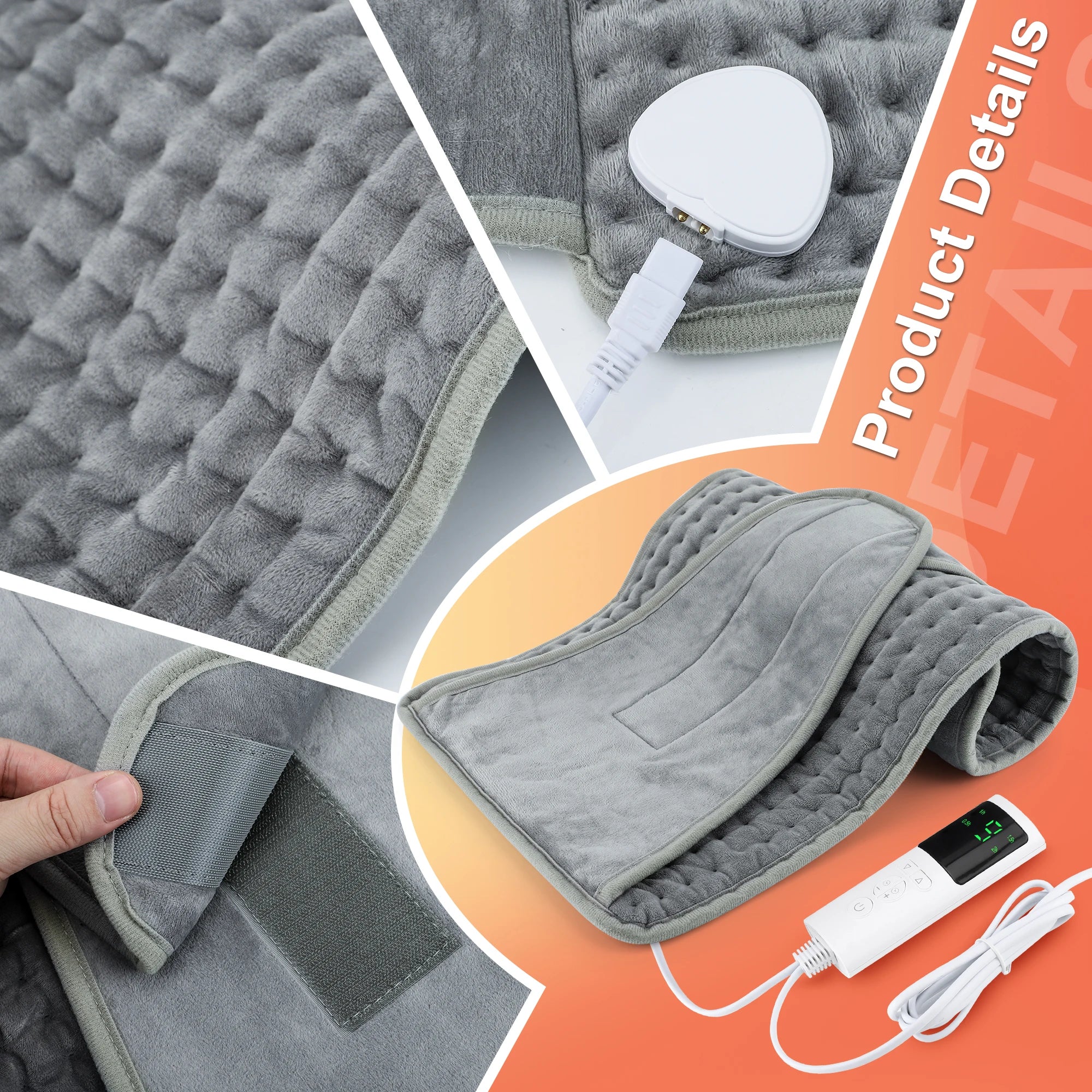 HeatMat — Electric Heating Pad for Back & Waist (US & Canada Plug)